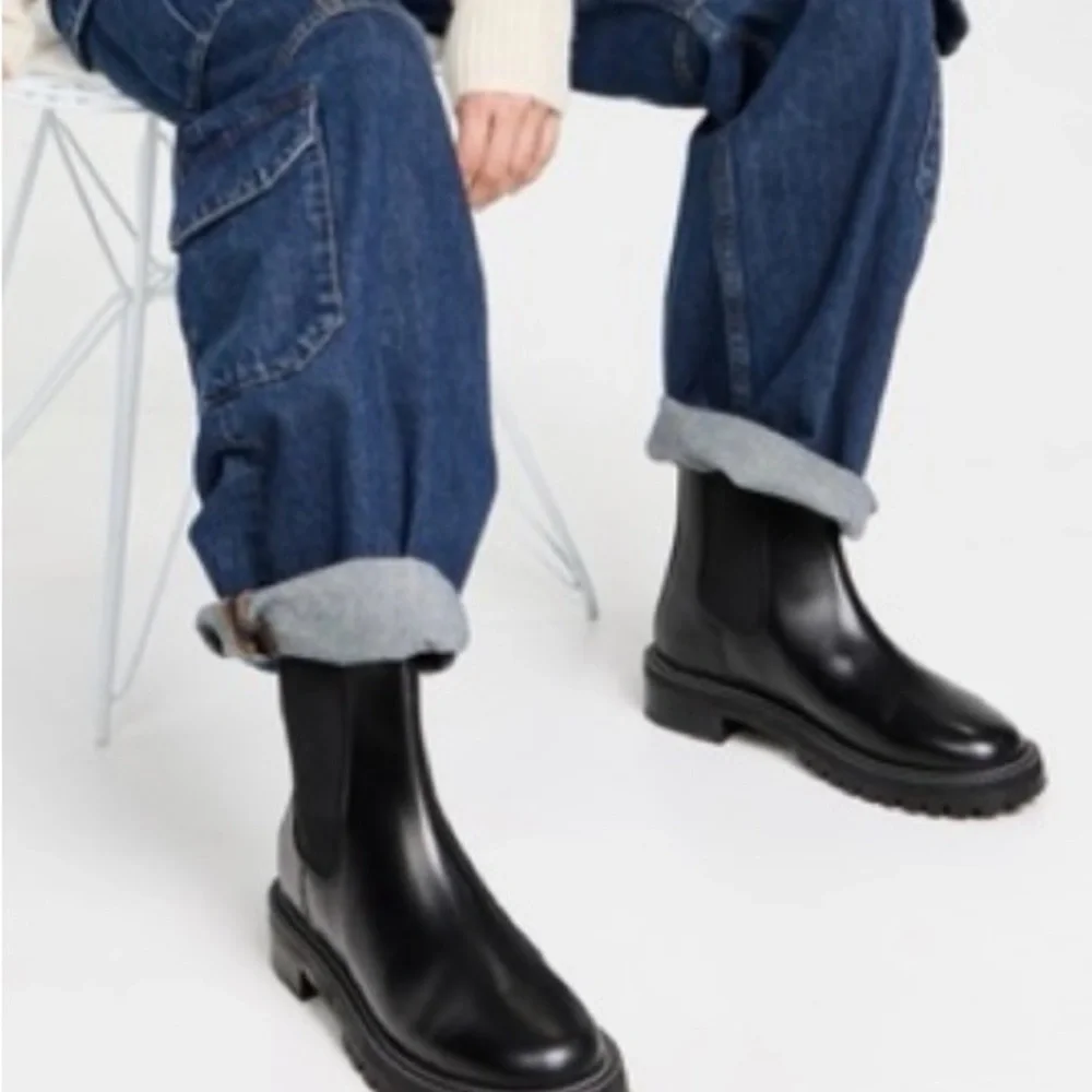 STAUD Dutch Boots Black Leather